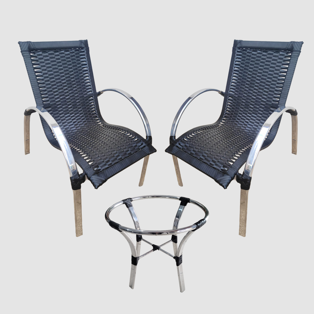 CONJUNTO 2C + MESA - PRETO