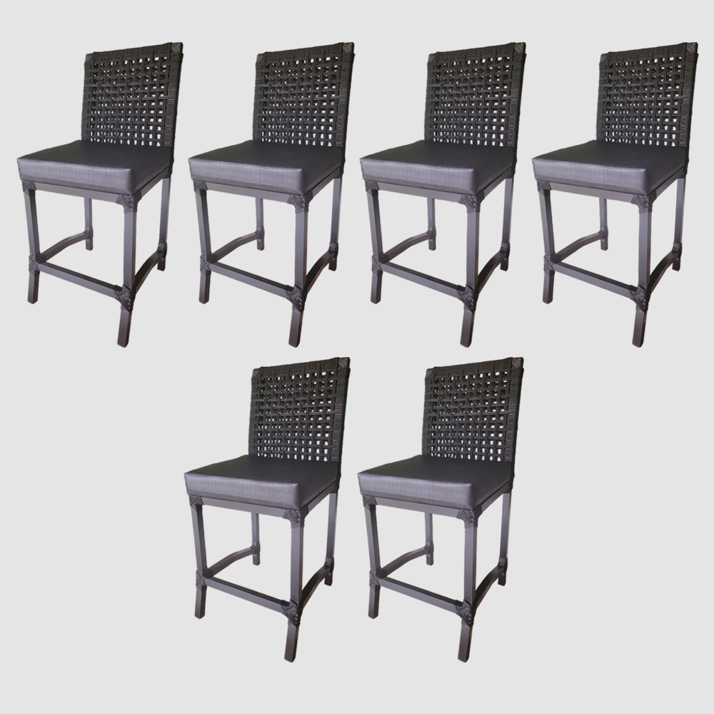 CONJUNTO 6C + MESA - PRETO